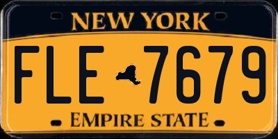 NY license plate FLE7679