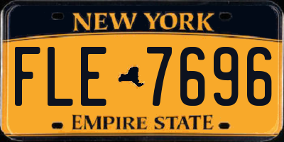 NY license plate FLE7696