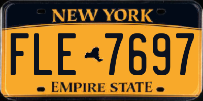 NY license plate FLE7697