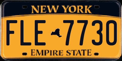 NY license plate FLE7730