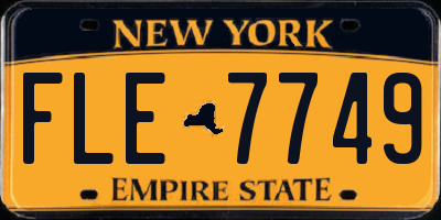 NY license plate FLE7749