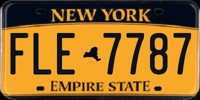 NY license plate FLE7787