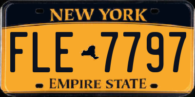 NY license plate FLE7797