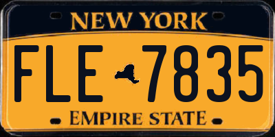 NY license plate FLE7835