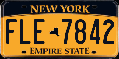 NY license plate FLE7842