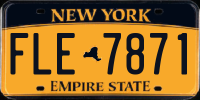 NY license plate FLE7871