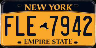 NY license plate FLE7942