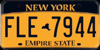 NY license plate FLE7944