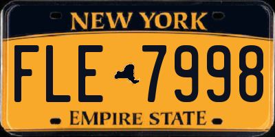 NY license plate FLE7998