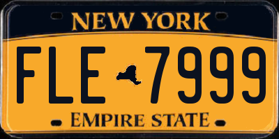 NY license plate FLE7999