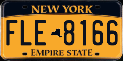 NY license plate FLE8166