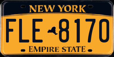 NY license plate FLE8170