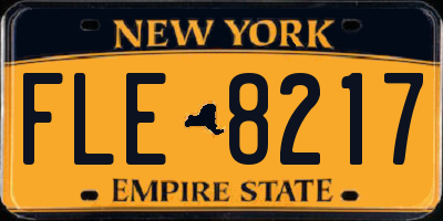 NY license plate FLE8217