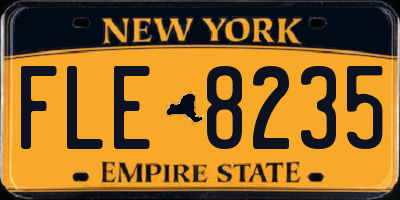 NY license plate FLE8235