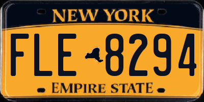 NY license plate FLE8294