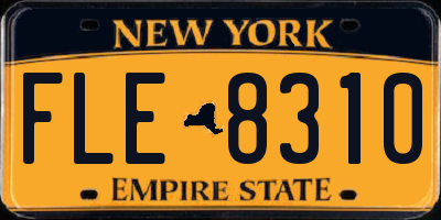 NY license plate FLE8310