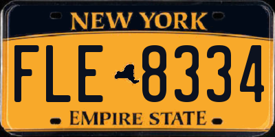 NY license plate FLE8334