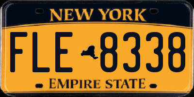 NY license plate FLE8338