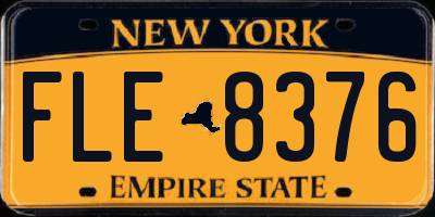 NY license plate FLE8376