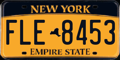 NY license plate FLE8453