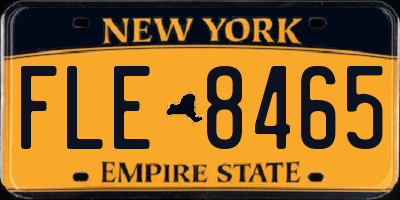 NY license plate FLE8465