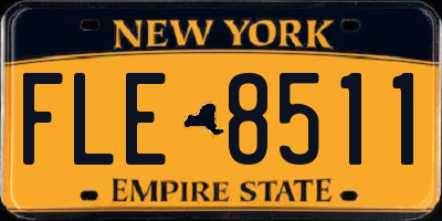 NY license plate FLE8511