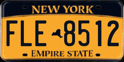 NY license plate FLE8512