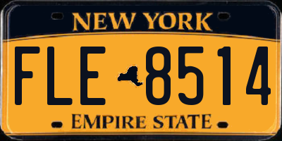 NY license plate FLE8514
