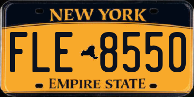 NY license plate FLE8550