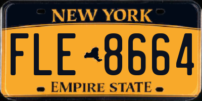 NY license plate FLE8664