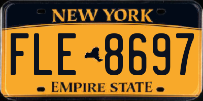 NY license plate FLE8697