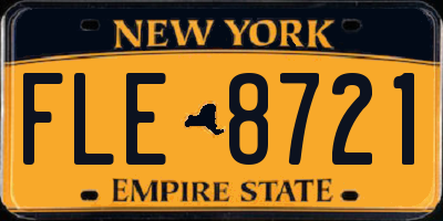 NY license plate FLE8721