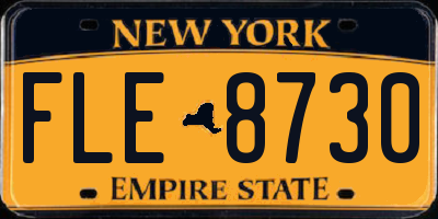 NY license plate FLE8730