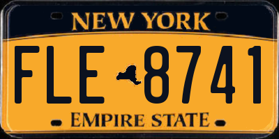 NY license plate FLE8741