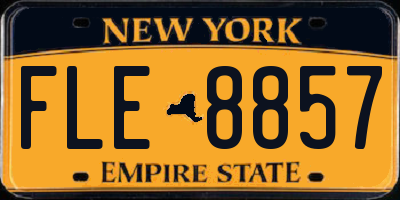 NY license plate FLE8857