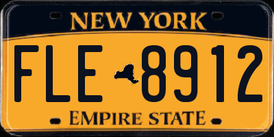 NY license plate FLE8912