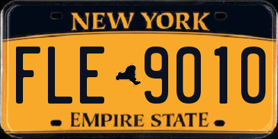 NY license plate FLE9010