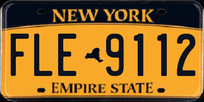 NY license plate FLE9112