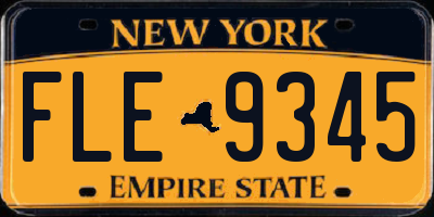 NY license plate FLE9345