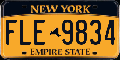 NY license plate FLE9834