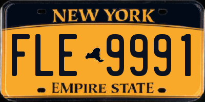 NY license plate FLE9991