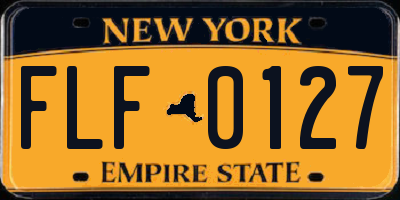 NY license plate FLF0127