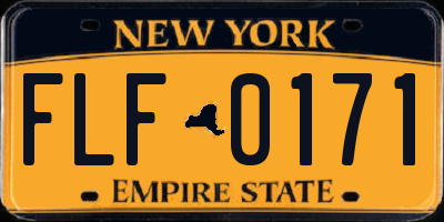 NY license plate FLF0171