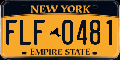 NY license plate FLF0481