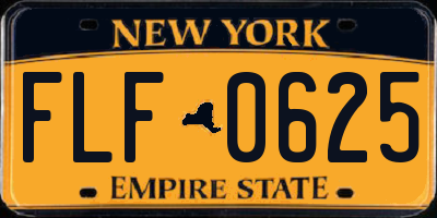 NY license plate FLF0625