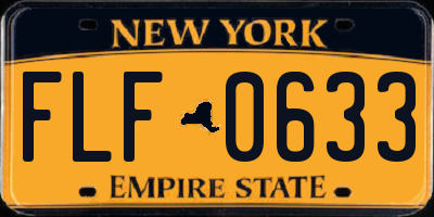 NY license plate FLF0633