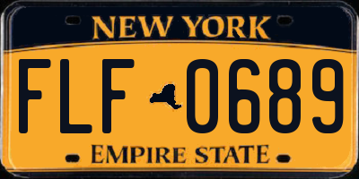 NY license plate FLF0689