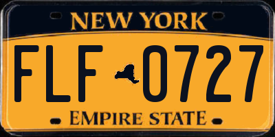 NY license plate FLF0727