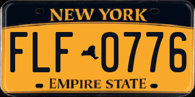 NY license plate FLF0776
