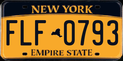 NY license plate FLF0793